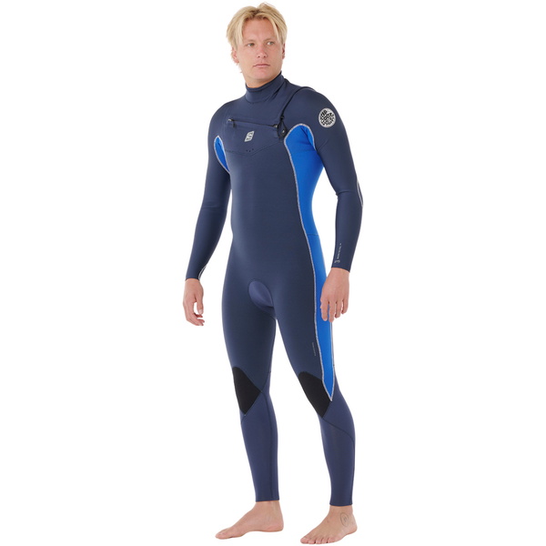 2026 Rip Curl Heren Dawn Patrol 3/2mm Borst Ritssluiting Wetsuit 16RMFS - Electric Cobalt